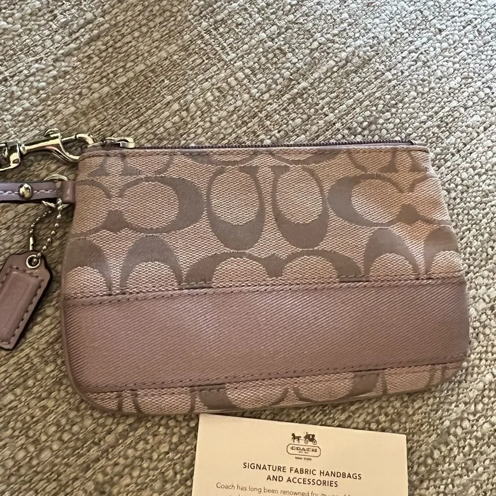 Coach lavender purple wristlet